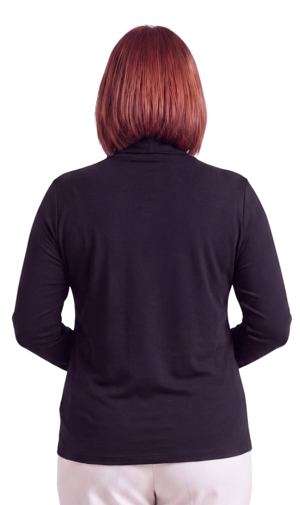 Women's Turtleneck Top ribbed neckline