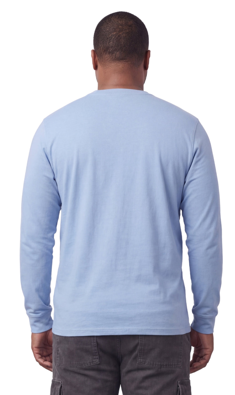 Men's Long Sleeve Henley Shirt in Navy