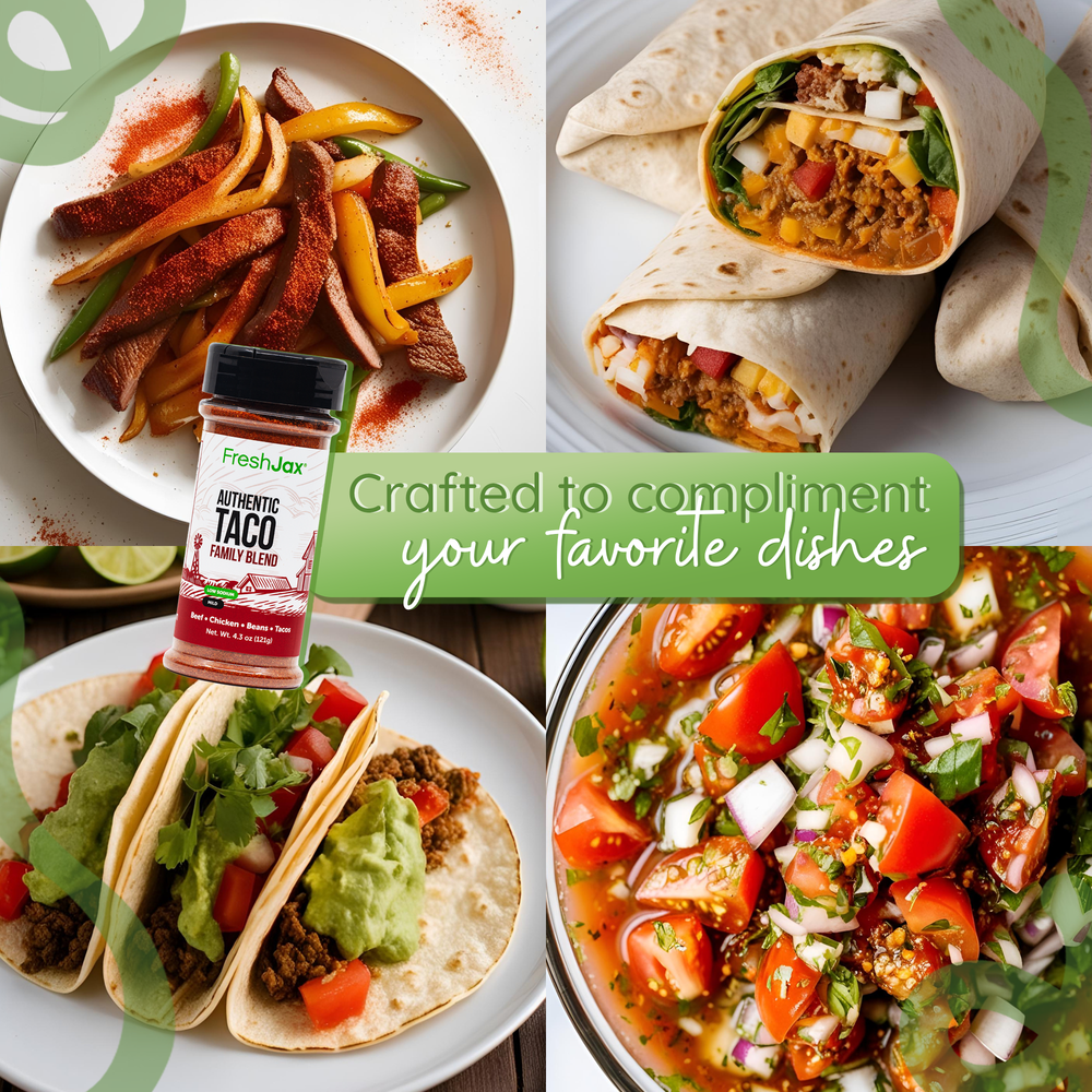 Low Sodium Taco Seasoning spice blend packaging