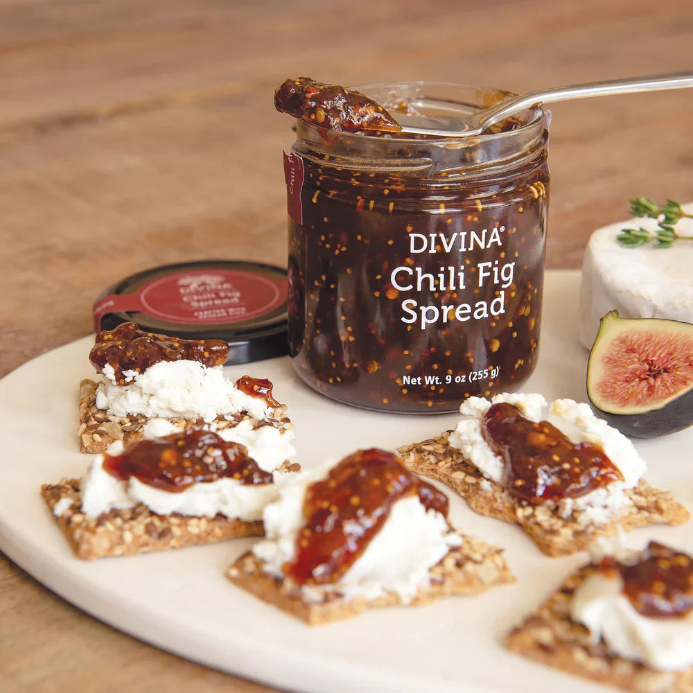 Chili Fig Spread DiVina 9 oz jar fruit spread