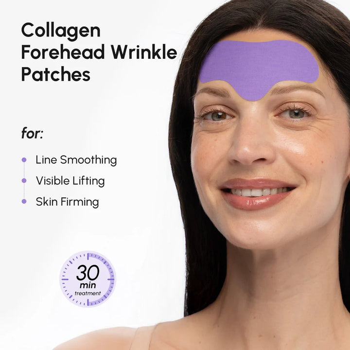 Anti-Wrinkle Forehead Patches applied to forehead