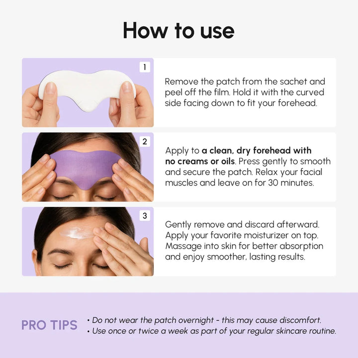 Anti-Wrinkle Forehead Patches skincare product packaging