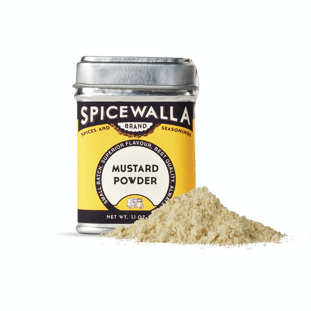 Mustard Powder seasoning in small 1.1 oz tin