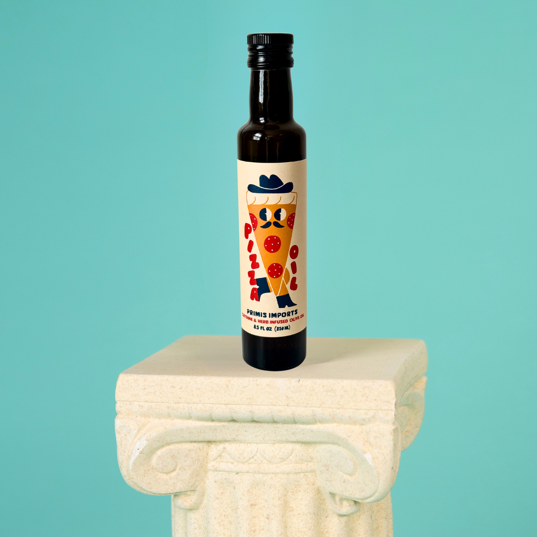 Pizza Oil Cayenne & Herb Infused Olive Oil bottle