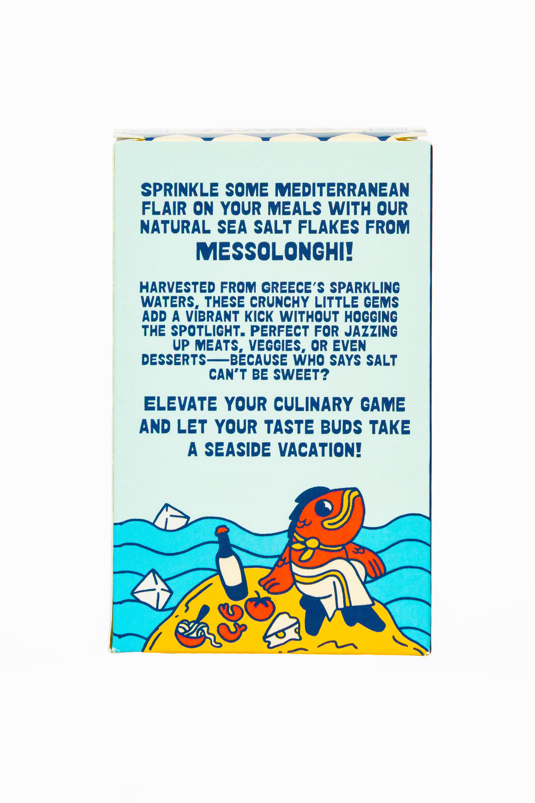Greek Sea Salt Flakes back packaging