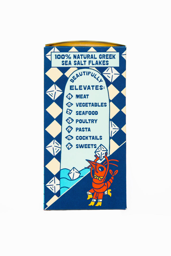 Greek Sea Salt Flakes side packaging