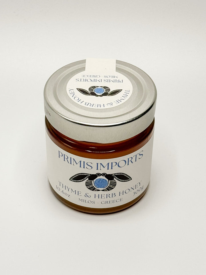 Greek Thyme Honey raw honey jar from Milos
