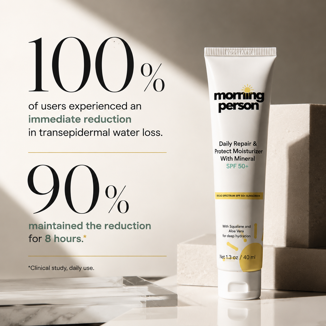Mineral SPF moisturizer ingredient list close-up