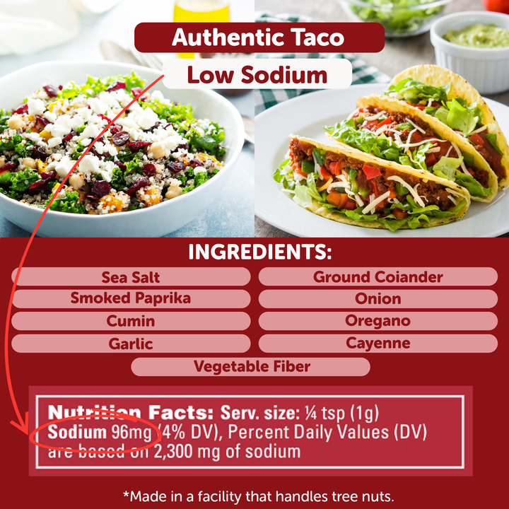 Low Sodium Taco Seasoning for tacos and Mexican-inspired meals