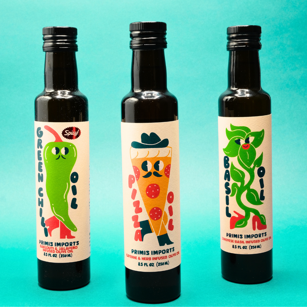 Infused Olive Oil Gift Set co-milled olive oils