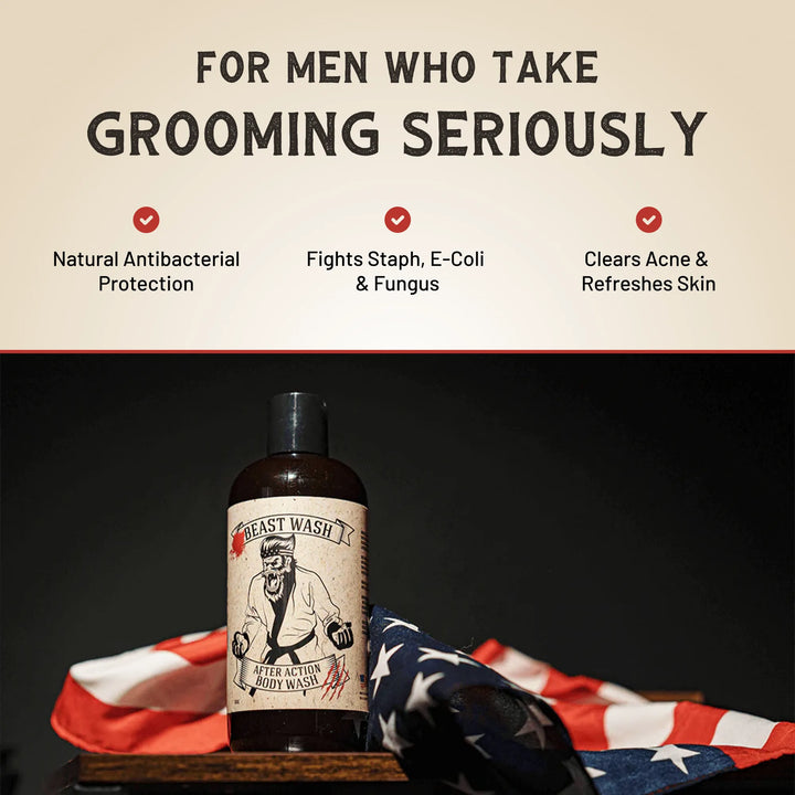 After Action Body Wash lifestyle shot for combat sports and active use