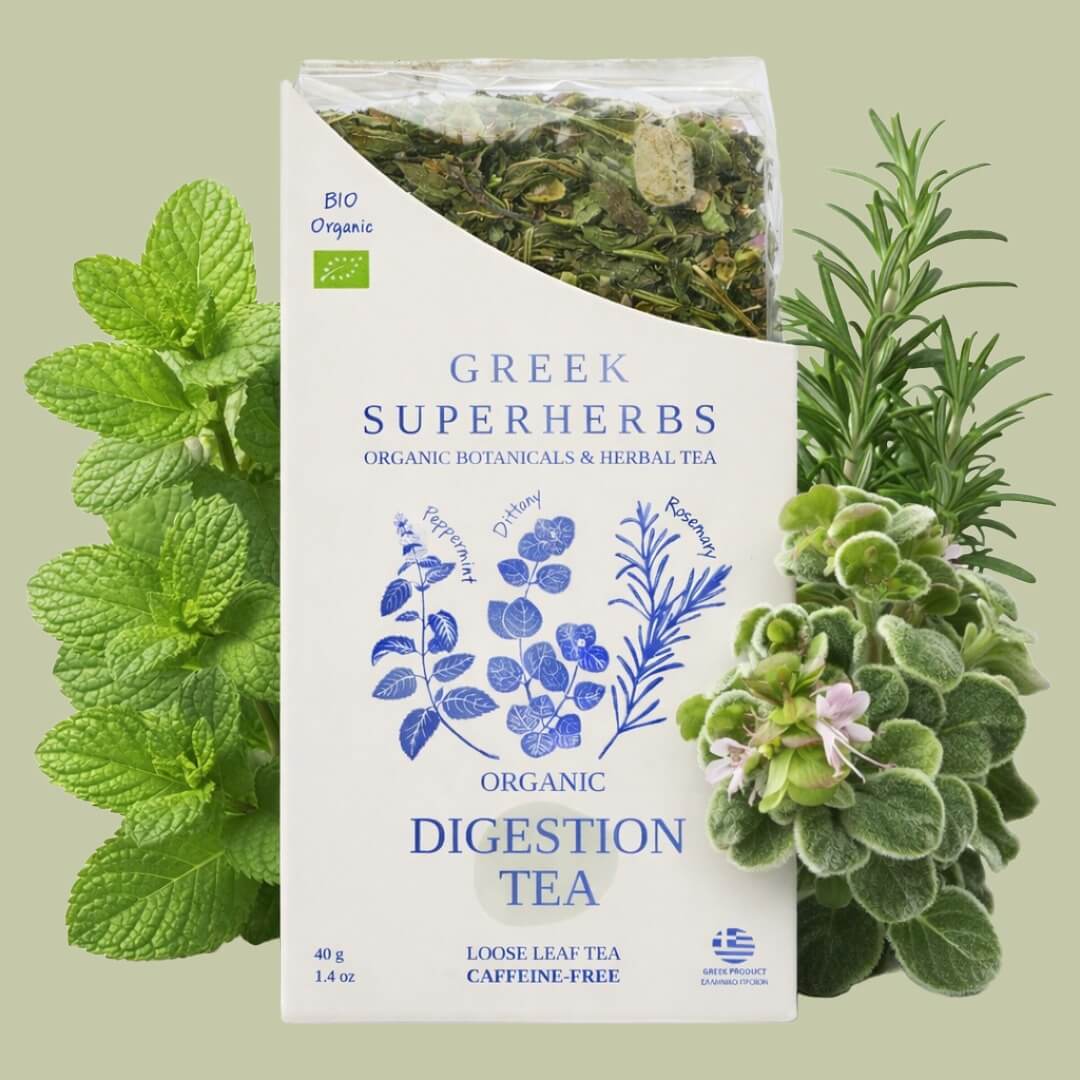 Digestion Tea with Dittany of Crete peppermint and rosemary