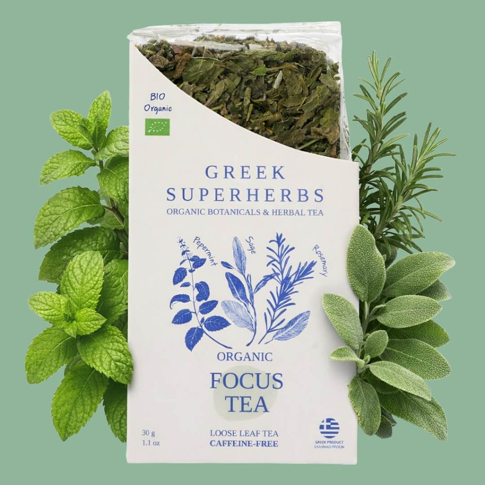 Focus Tea organic sage peppermint and rosemary