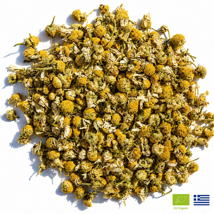 Greek Chamomile Tea organic whole flowers from Grevena
