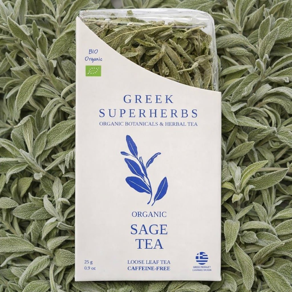 Greek Sage Tea Ikaria organic sage herbal tea