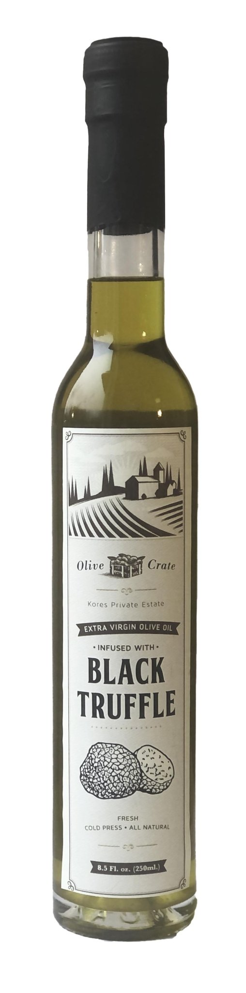Black Truffle Infused Greek Extra Virgin Olive Oil bottle