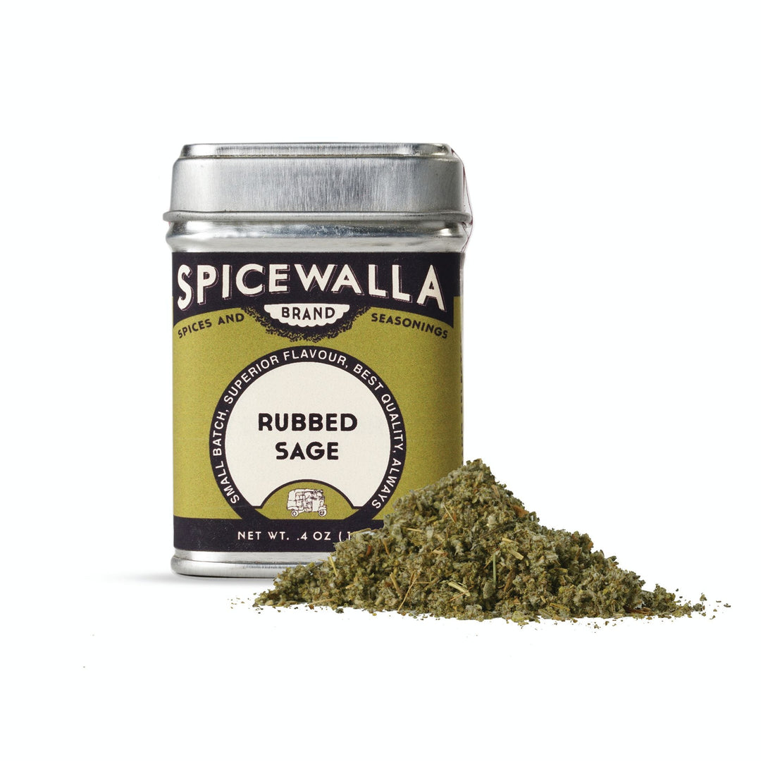 Rubbed Sage dried herb in small 0.4 oz tin